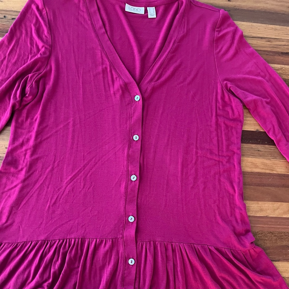 LOGO Button-Up Cardigan